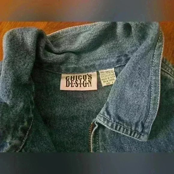 Vintage Western Denim Zip Up - Picture 5 of 5